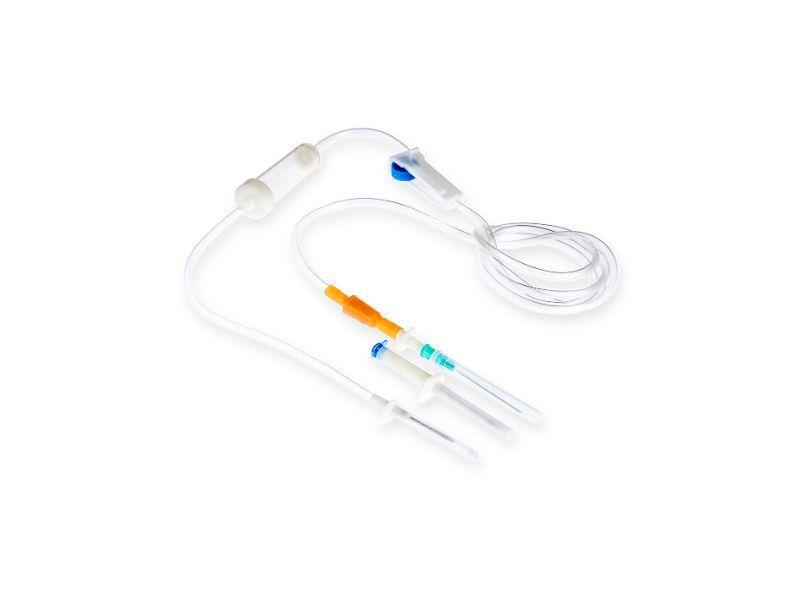 Система для вливання “MEDICARE” з металевою голкою, 21G, Luer Loсk